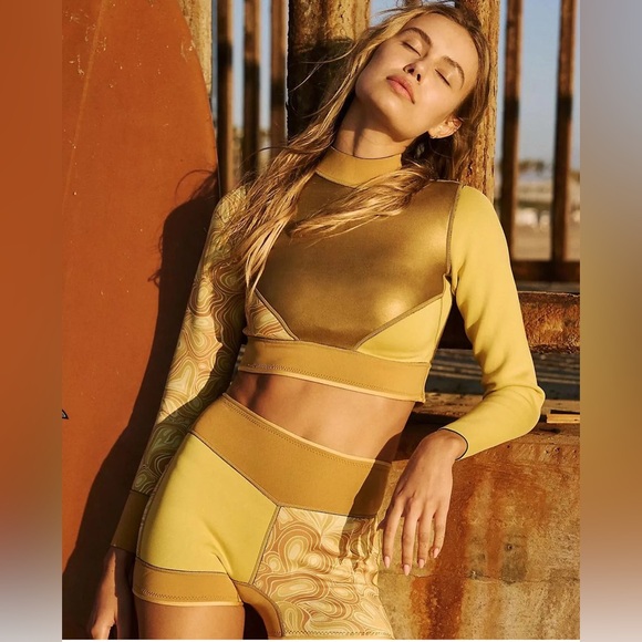 NWT Atmosea Fool’s Gold Surf Short Wetsuit Briefs Size Small - Picture 1 of 5